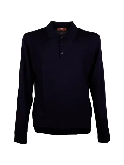 Cruna St Germain Long-sleeve Sweater In Blue