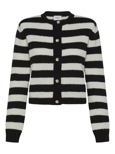 CRUNA STRIPED BUTTONED SWEATER