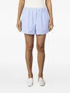 Cruna Striped Elastic-waist Shorts In Blue