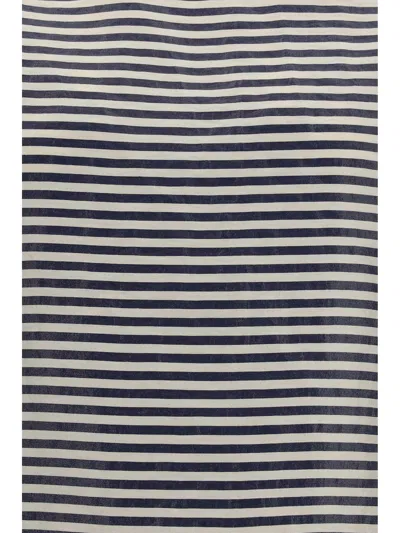 Cruna Striped Linen T-shirt In Black