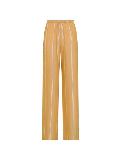 Cruna Striped Trousers In Yellow