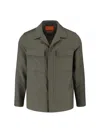 Cruna Structured Wool Shirt Jacket With Classic Collar And Chest Pockets In Green