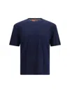 Cruna Cotton Knitted T-shirt In Blue