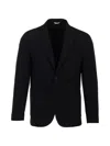 Cruna Tailored Black Notch Lapel Two-button Blazer In Black