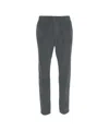 Cruna Tailored Grey Corduroy Trousers With Marked Pleats In Gray