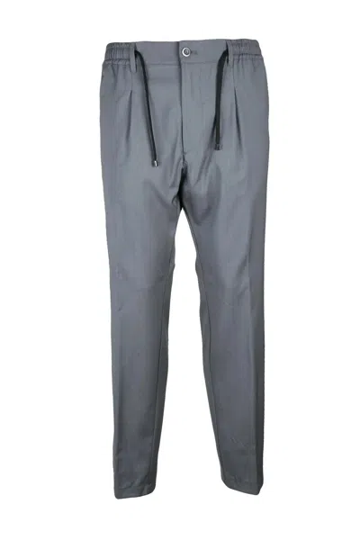 Cruna Tailored Grey Virgin Wool Trousers In Gray