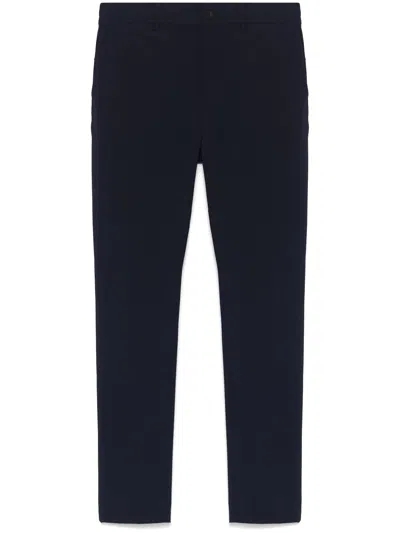 Cruna Tailored Straight Leg Classic Waistband Trousers In Black
