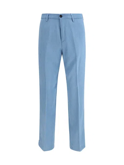 Cruna Tailored Tencel Trousers In Blue