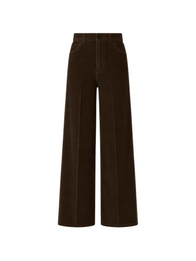 Cruna Taylor Corduroy Wide-leg Trousers In Brown