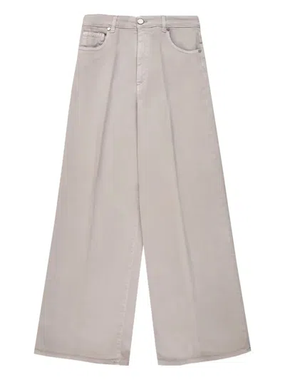 Cruna Taylor Wide-leg Jeans In Beige