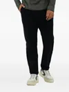 Cruna Mitte Corduroy Drawstring Trousers In Black