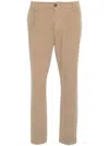 Cruna Mitte Pleated-pocket Trousers In Brown