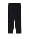 Cruna Black Trousers In Stretch Virgin Wool In Black
