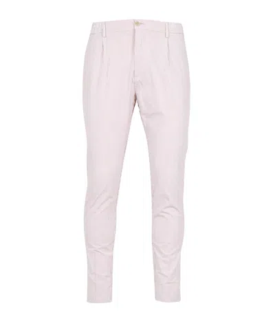 Cruna Trousers Cream+plum In Pink