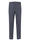Cruna Mid-rise Grey Wool Trousers With Tailored Finish In Gray