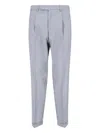 Cruna Straight-leg Grey Trousers With Structured Waistband In Gray