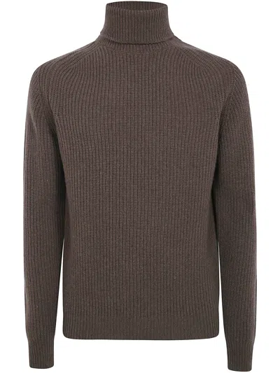 Cruna Turtleneck Sweater "ginza" In Brown
