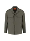Cruna Structured Wool Shirt Jacket With Classic Collar And Chest Pockets In Green