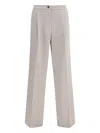 Cruna Welt Pockets Button Trousers In Gray