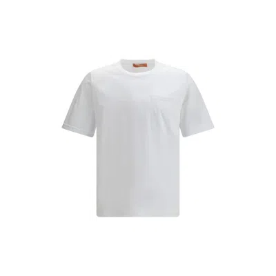 Cruna Crew-neck Patch Pocket T-shirt In White
