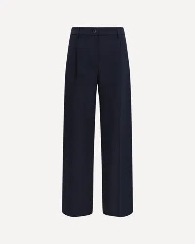 Cruna Wide-leg Virgin Wool Pants In Blue
