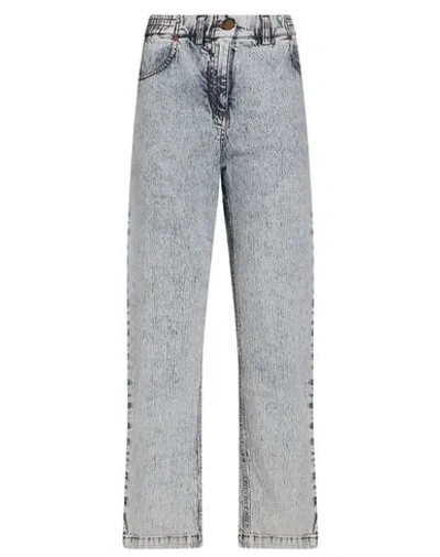 Cruna Woman Jeans Blue Size 4 Cotton, Elastane