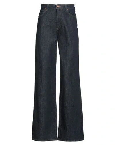 Cruna Woman Jeans Blue Size 8 Cotton, Elastane