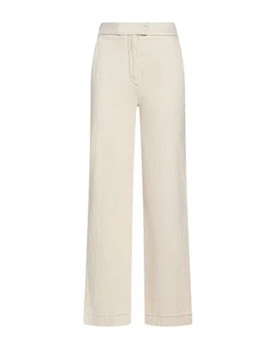 Cruna Woman Jeans Off White Size 2 Cotton, Rubber