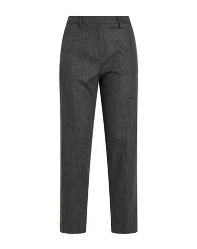 Cruna Woman Pants Charcoal Size 10 Viscose, Polyester, Virgin Wool, Elastane In Gray
