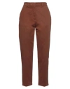 Cruna Woman Pants Chocolate Brown Size 10 Cotton, Elastane