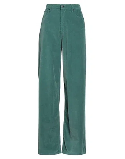 Cruna Woman Pants Emerald Green Size 6 Cotton, Lycra, Elastane