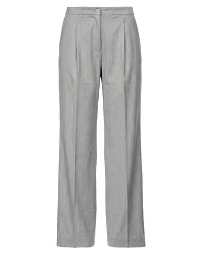 Cruna Woman Pants Grey Size 2 Viscose, Elastane In Gray