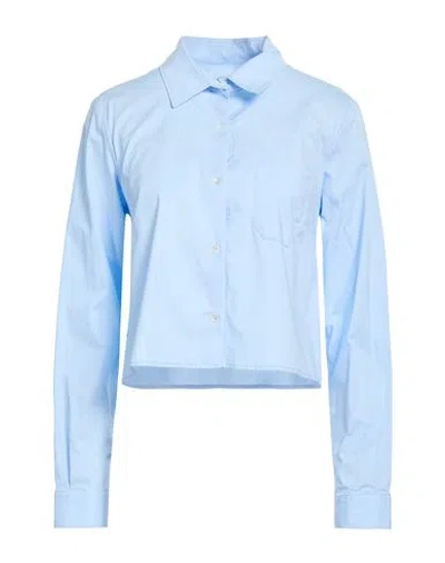 Cruna Woman Shirt Sky Blue Size 6 Cotton