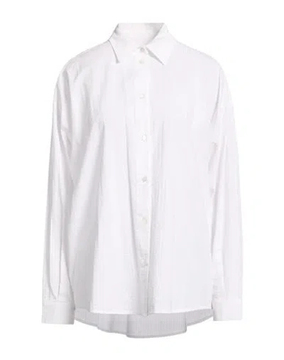 Cruna Woman Shirt White Size 6 Cotton In Multi