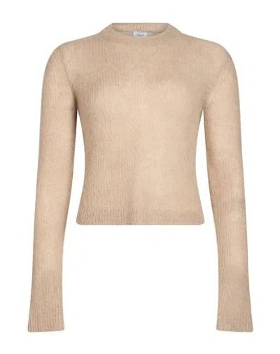 Cruna Woman Sweater Beige Size 6 Mohair Wool, Polyamide, Wool In Sand