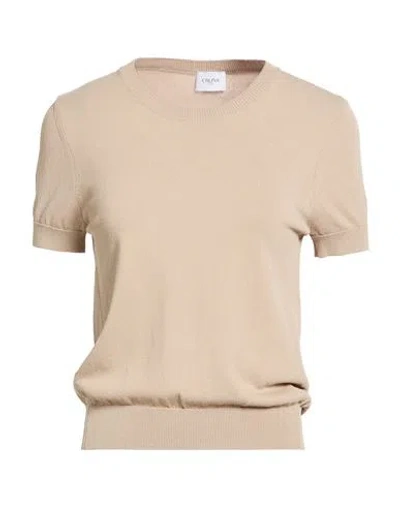 Cruna Woman Sweater Beige Size 8 Viscose, Polyamide In Sand