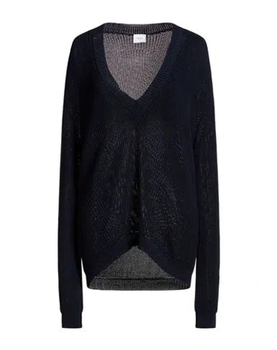 Cruna Woman Sweater Midnight Blue Size 8 Ramie, Cotton