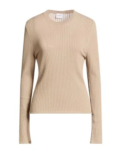 Cruna Woman Sweater Sand Size 6 Viscose, Polyamide In Brown