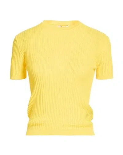 Cruna Woman Sweater Yellow Size 8 Cotton