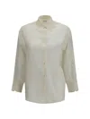 Cruna Classic-collar Button-front Shirt In Metallic