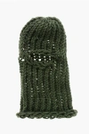 C.rusade Solid Color Braided Balaclava In Brown