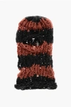 C.rusade Two-tone Knitted Balaclava In Brown