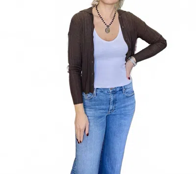 Crush Amarabreeze And Barrell Polo Cardigan In Black Out