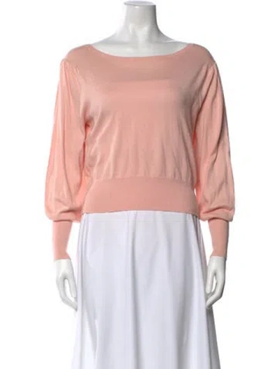 Pre-owned Crush Bateau Neckline Sweater In Pink