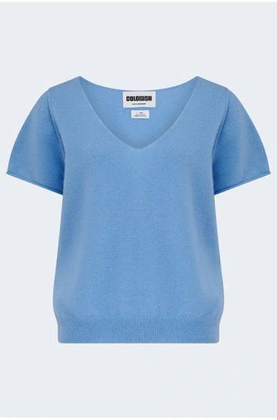 Crush Biarritz Knitted Tee In Blue