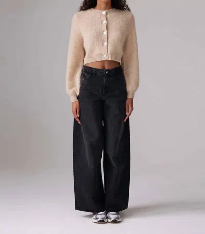 Crush Boucle Cardigan In Butter