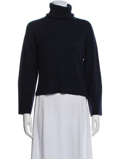 Pre-owned Crush Cashgora Turtleneck Sweater In Blue