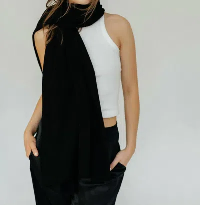 Crush Cashmere Amara Lima Luxe Scarf In Black