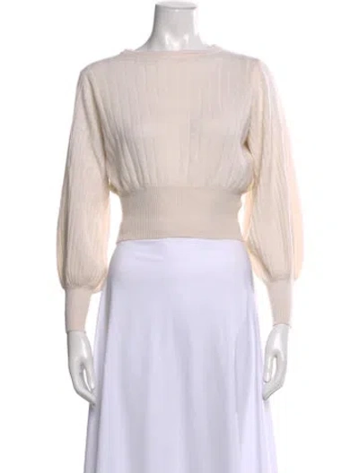 Pre-owned Crush Cashmere Bateau Neckline Sweater In Pink