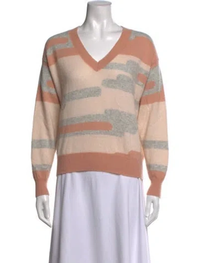 Pre-owned Crush Cashmere Camouflage Print Sweater In Neutrals